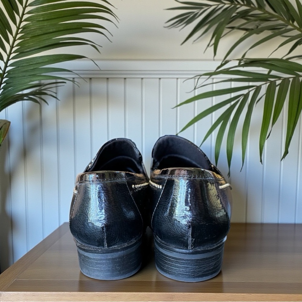 ALDO Black Studded Patent Loafers – Approx. Size 6–6.5 (See Measurements) - Picture 4 of 13